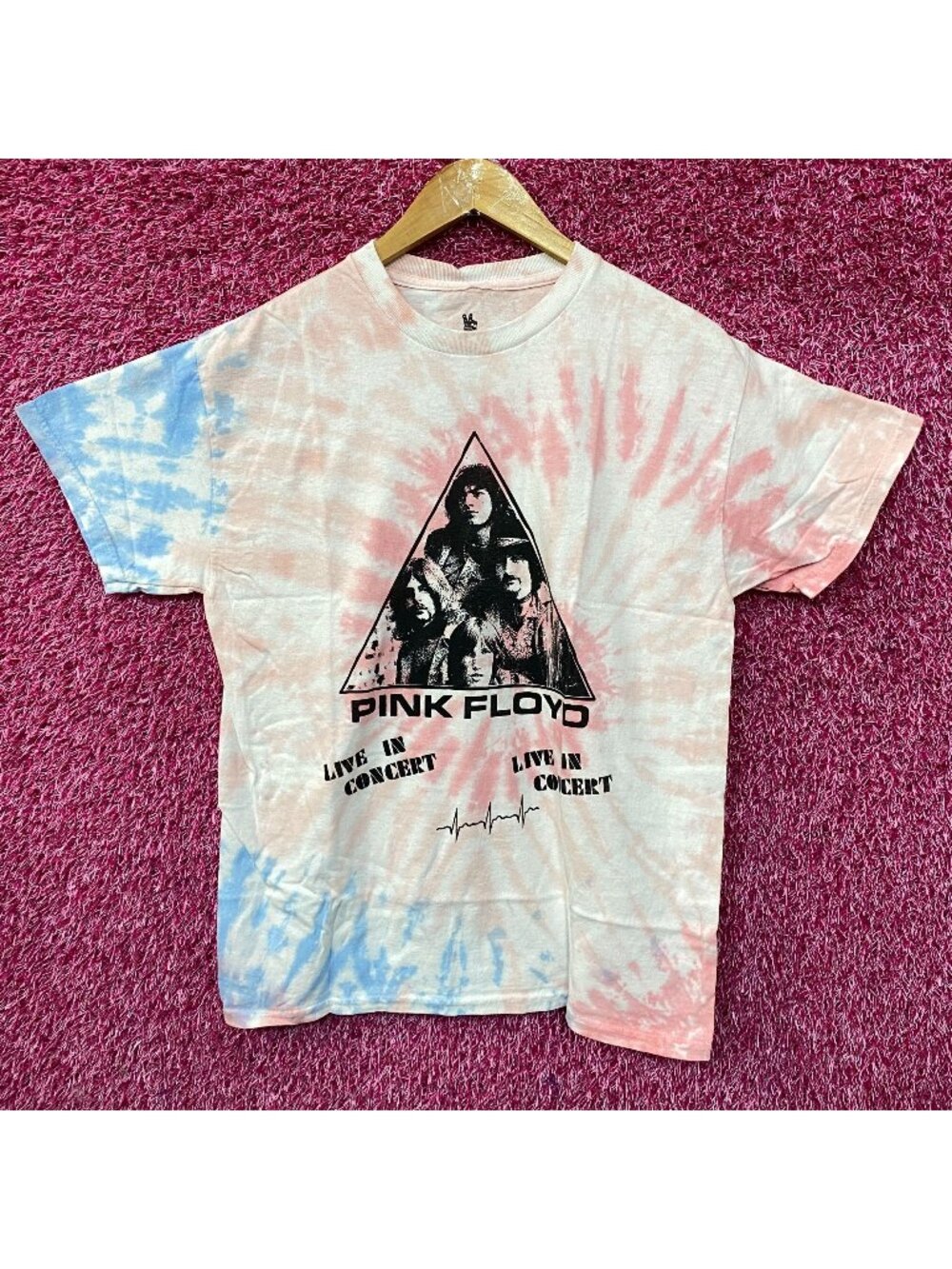 Pink Floyd DSOTM 1973 Live in Concert Tie Dye T-Shirt Small